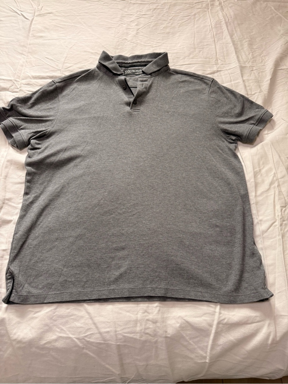 Calvin Klein Men's Heather Gray Polo